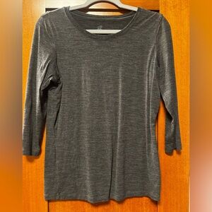 Woolx Charcoal Long Sleeve Women's Top